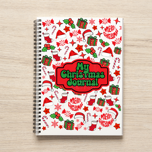 Seamless Design - Notebook Front Page - My Christmas Journal