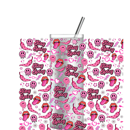 20oz Tumbler Wrap Design - Stay Spicy!