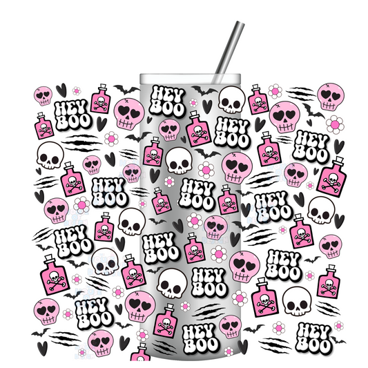 20oz Tumbler Wrap Design - Hey Boo!