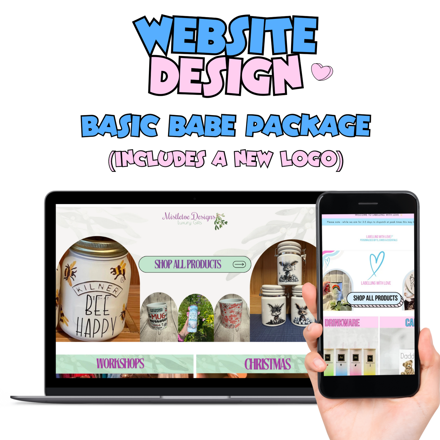 Logo & BASIC BABE Website Build Package