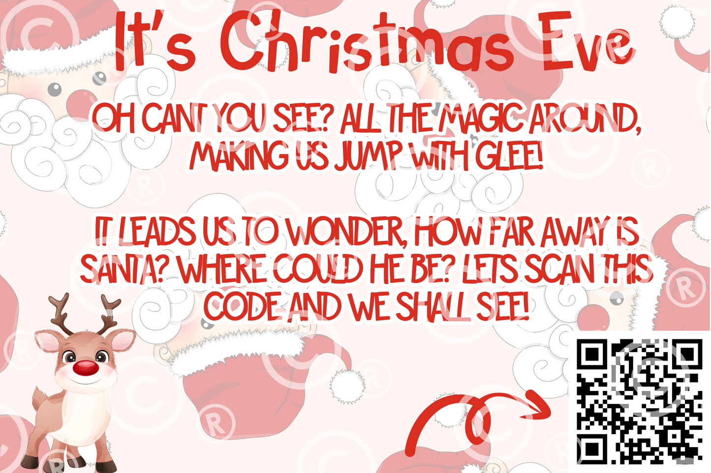 Christmas Santa Tracker Qr Digital Download